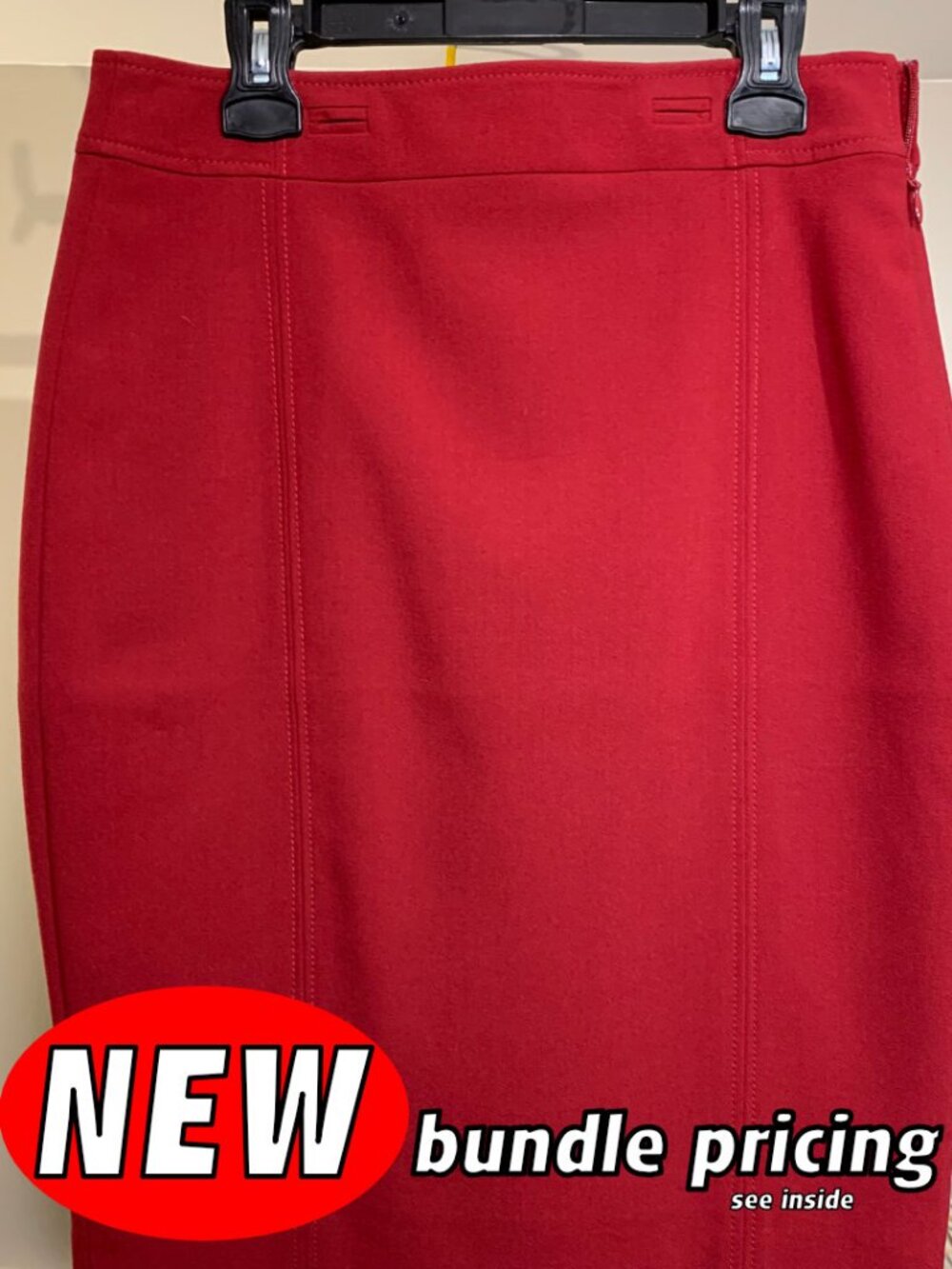 RW&CO Red Pencil Skirt Size 4